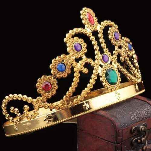 Birthday Girl Tiara / Crown - Gold Headband 2 Pieces at Lowest Price 2