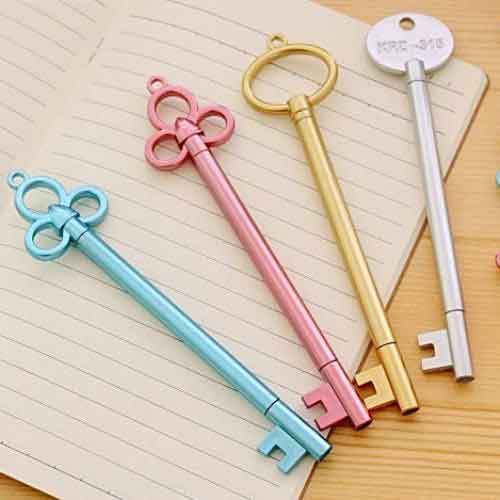 Keys Theme Gel Pen Set - 6 Pcs Blue Ink Lowest Price 3