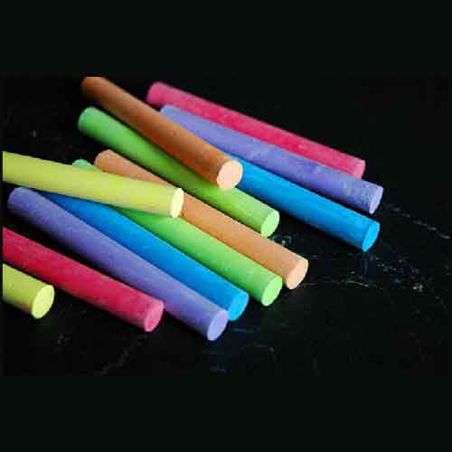 Multicolor Dustless Chalks Limestone Slate Pencils Chalk Pieces - Pack of 50 Pcs Inside